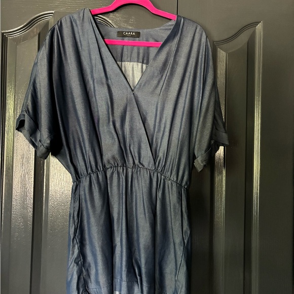 Caraa Gray Dolman Sleeve Wrap Blouse - Picture 1 of 3